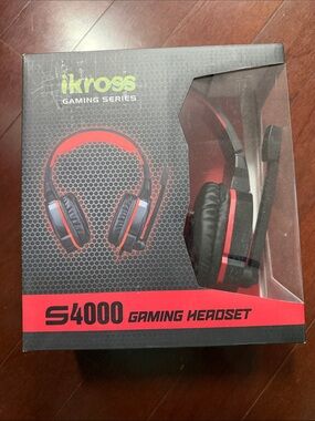 Ikross S4000 Red Gaming Headset with Microphone